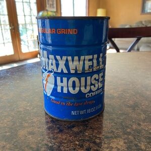 Maxwell House Metal Coffee Tin 1lb Can